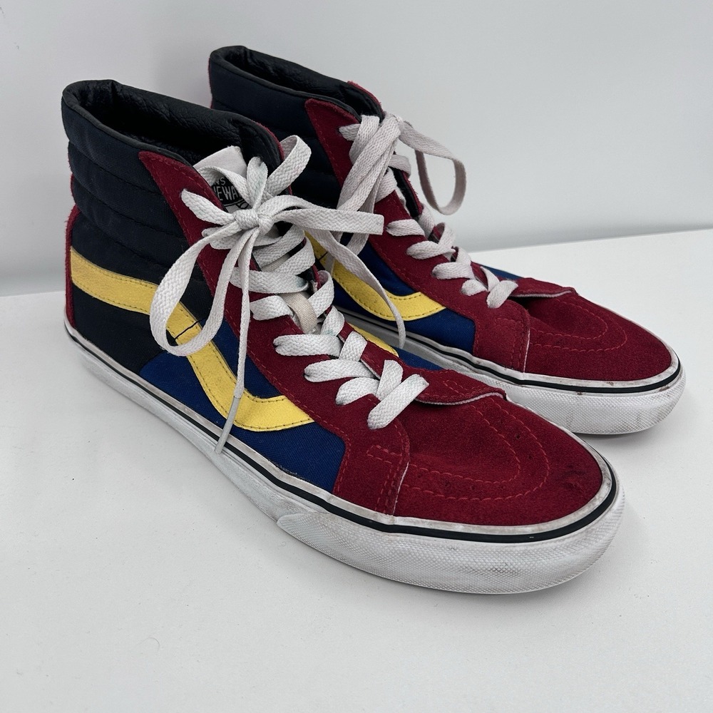 Vans Sk8-Hi OTW Rally Reissue High Top Sneakers Mens 7.5 Women 9 Red Blue Skater